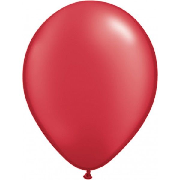 11 Inch Latex Round Pearl Ruby Red