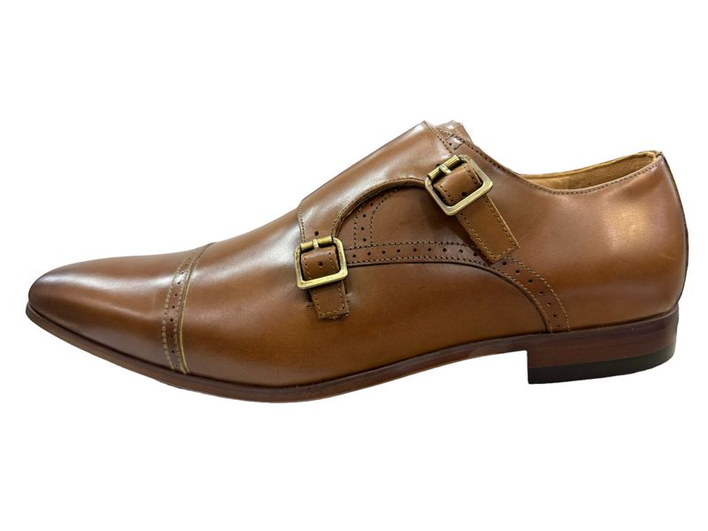 Florsheim - Nappa Monk Strap Mens Formal Leather Tan Shoes