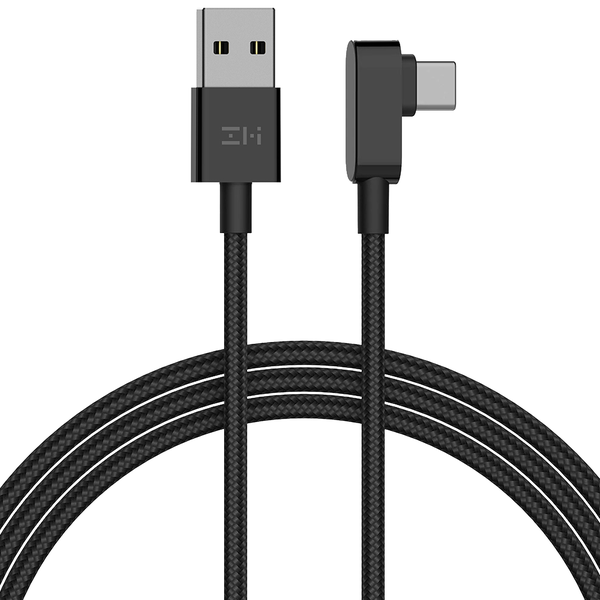 ZMI 1.5m - 3A USB Type-A 2.0 to USB Type-C Elbow Connector Nylon Cable