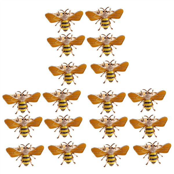 6Pcs Yellow Bee Design Metal Napkin Ring Wedding Table Decoration