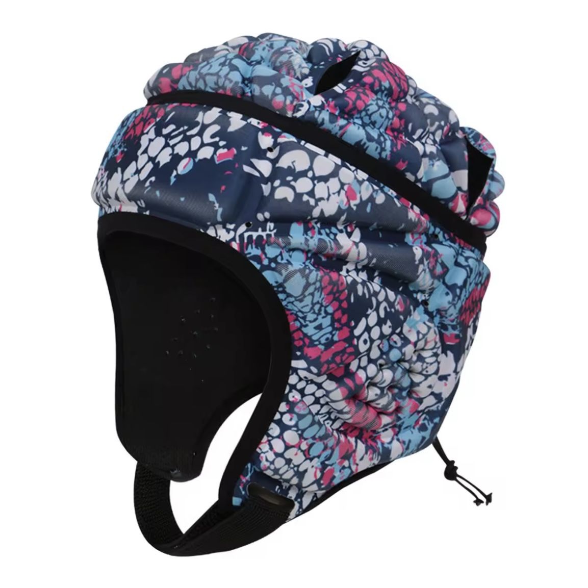 Rugby Scrum Cap Pink/Blue Large