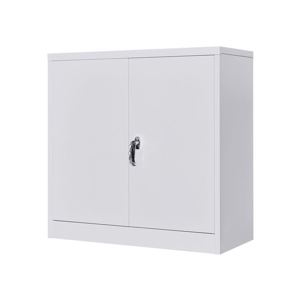 Steel Storage Cabinet - 900 x 900 x 400mm - White
