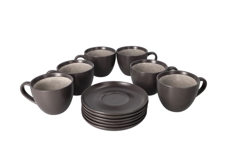 Danny Home Ceramic Coffee Cup &amp; Saucer Set 12 Pi image