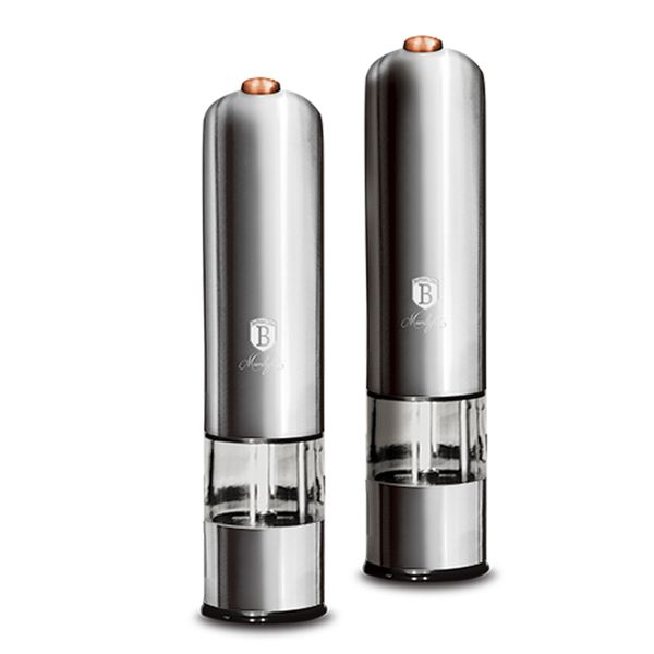 Berlinger Haus 2-Piece Ceramic Grinder Salt &amp; Pepper Mill Set - MoonLight