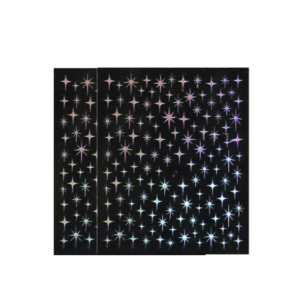 2-Pack Celestial-Inspired Nail Sticker Set - Multicolor
