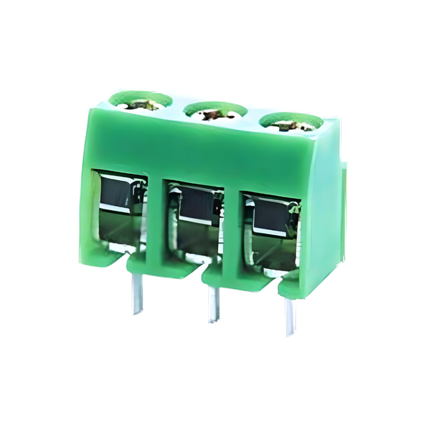 MRT12P5-3E 5mm 3-Way Screw Clamp Terminal Block, 10A 250V Green