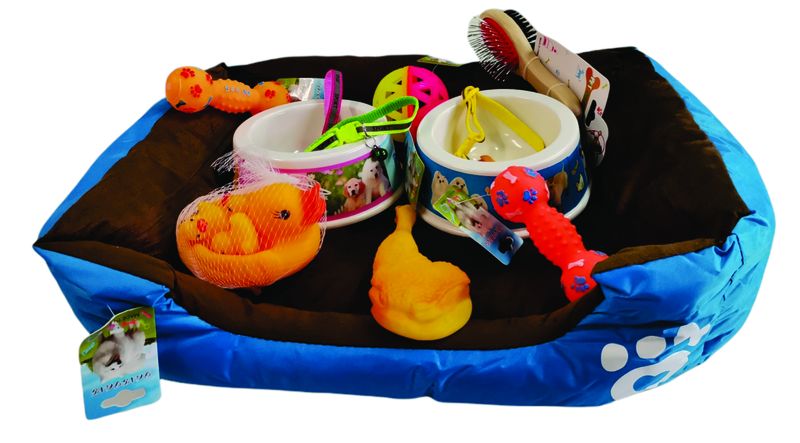 Pet Bed Set1 - Bowls - Toys - Collars