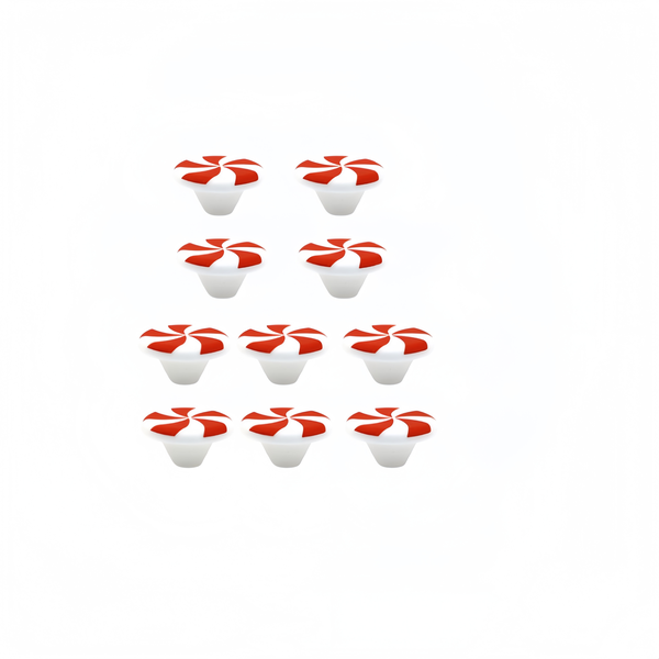 Candy Handle Covers - 10-Pack Red and White Decorative Protectors