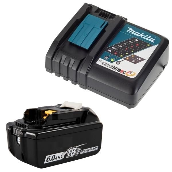 Makita - Charger DC18RC &amp; MK LI 18V 6Ah Generic Replacement Battery Combo