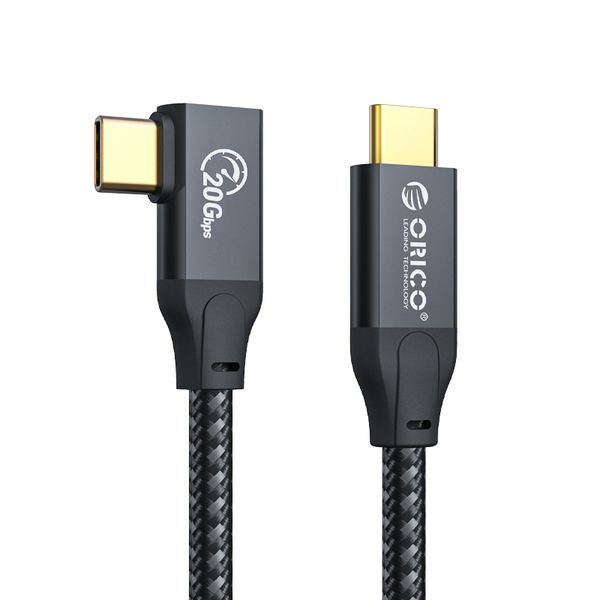 Orico USB3.2 Gen2x2 L-Shaped Braided Type-C High-speed Data Cable 2M