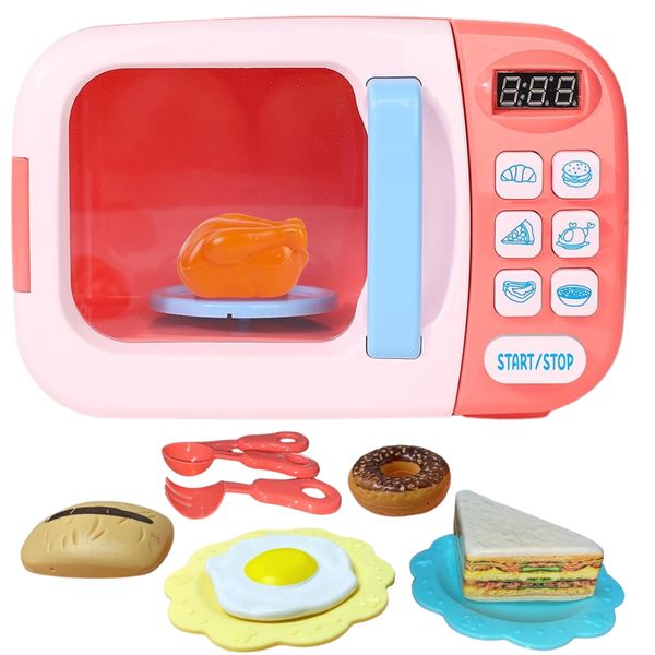 Electric Microwave Toy - Kitchen Pretend Toys for Toddlers and Children