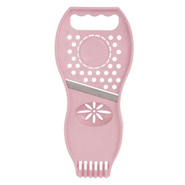 Fruit Parer Lemon Squeezer 3 in 1 Stainless Steel Vegetable Cutter Pink