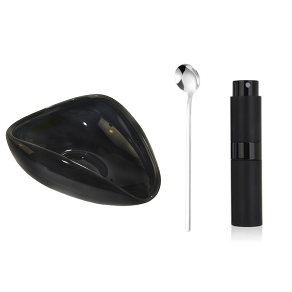 Coffee Bean Dosing Cup and RDT Spray Bottle and Spoon Set,Black