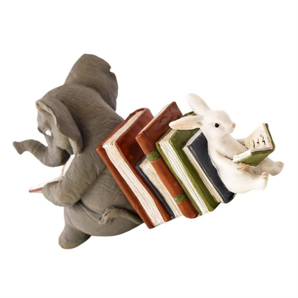 Bookshelf Bookends Home Decor Book Shelves Animal Elephant Crafts