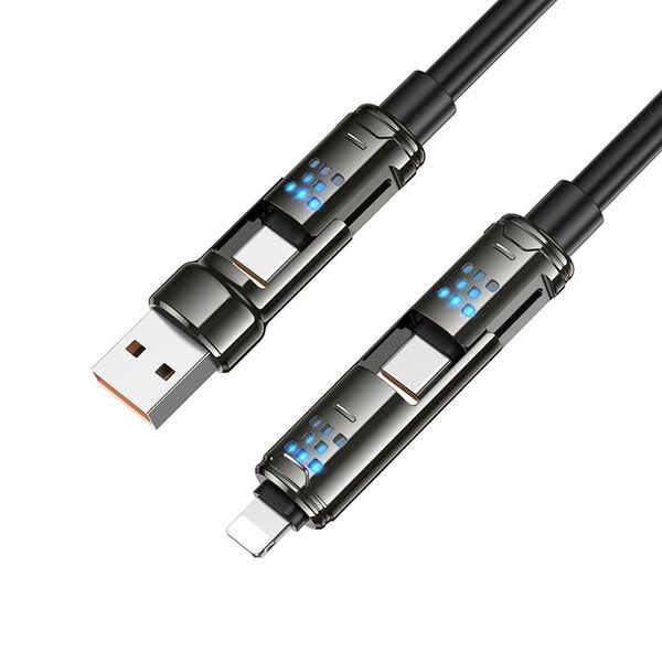 Hoco U143 - 4 in 1 LED Fast Charging &amp; Data Cable Multi Connector