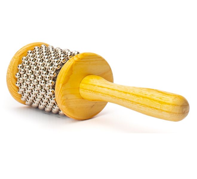 Wooden Cabasa Hand Shaker Music Instrument-16 x 6.5 x 6.5cm