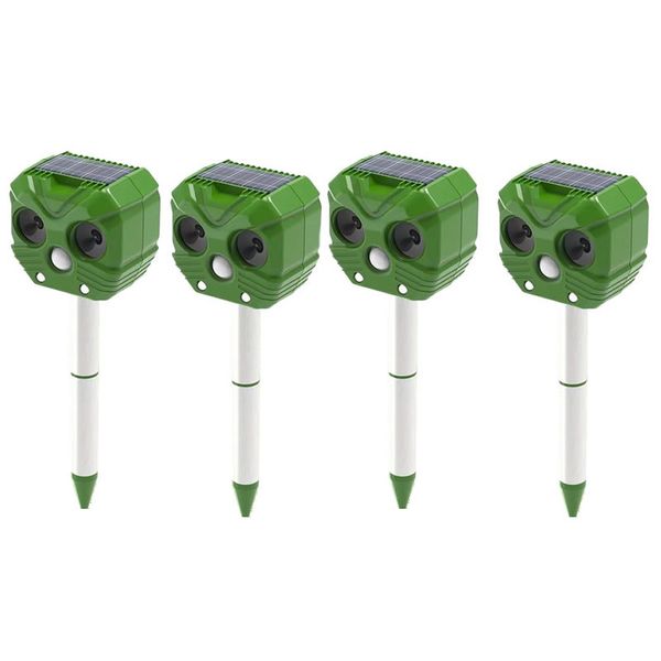 Set of 4 Generic Ultrasonic Solar Animal Repellent RB-55