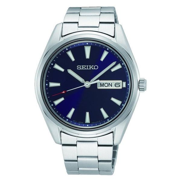 Seiko Men Silver, Blue Metal Formal SUR341P1