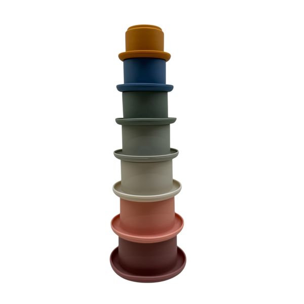 Silicone Stacking Cups Baby &amp; Toddler Early Development Toy Puzzle