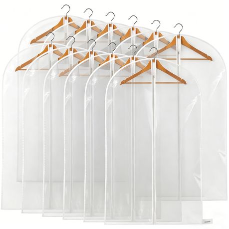 80 Cm All Clear Garment Bags for Hanging Clothes, 12 Packs Suit Bag Image