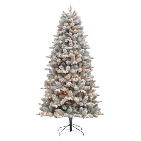 220cm TGS-039-16 Pre-Lit Artificial Frosted White Christmas Tree