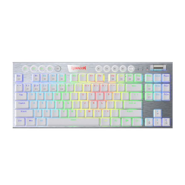 Redragon HORUS Mechanical 60% Wireless RGB Gaming Keyboard - Silver