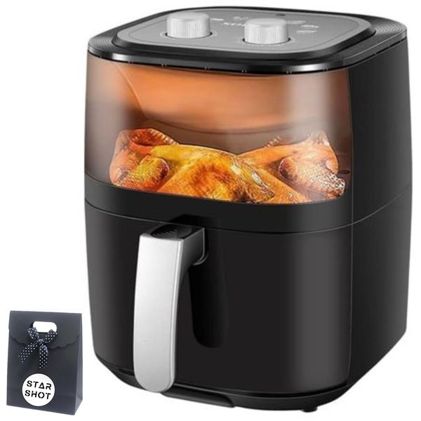 Sokany -5L Health Air Fryer with Transparent Cage &amp; Starshot Bag
