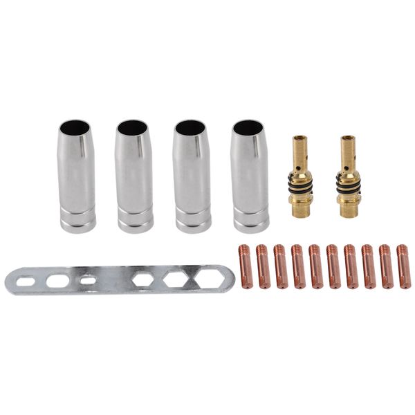 17/Set 15Ak Mig/ Welding Nozzle Contact Tips 0.8X25Mm Set