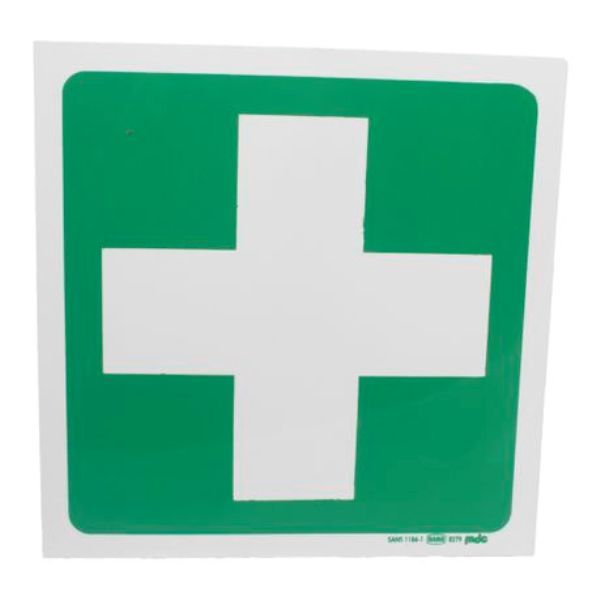 First Aid Medical Locker Safety Sign - Photoluminescent 19cmx 19cm