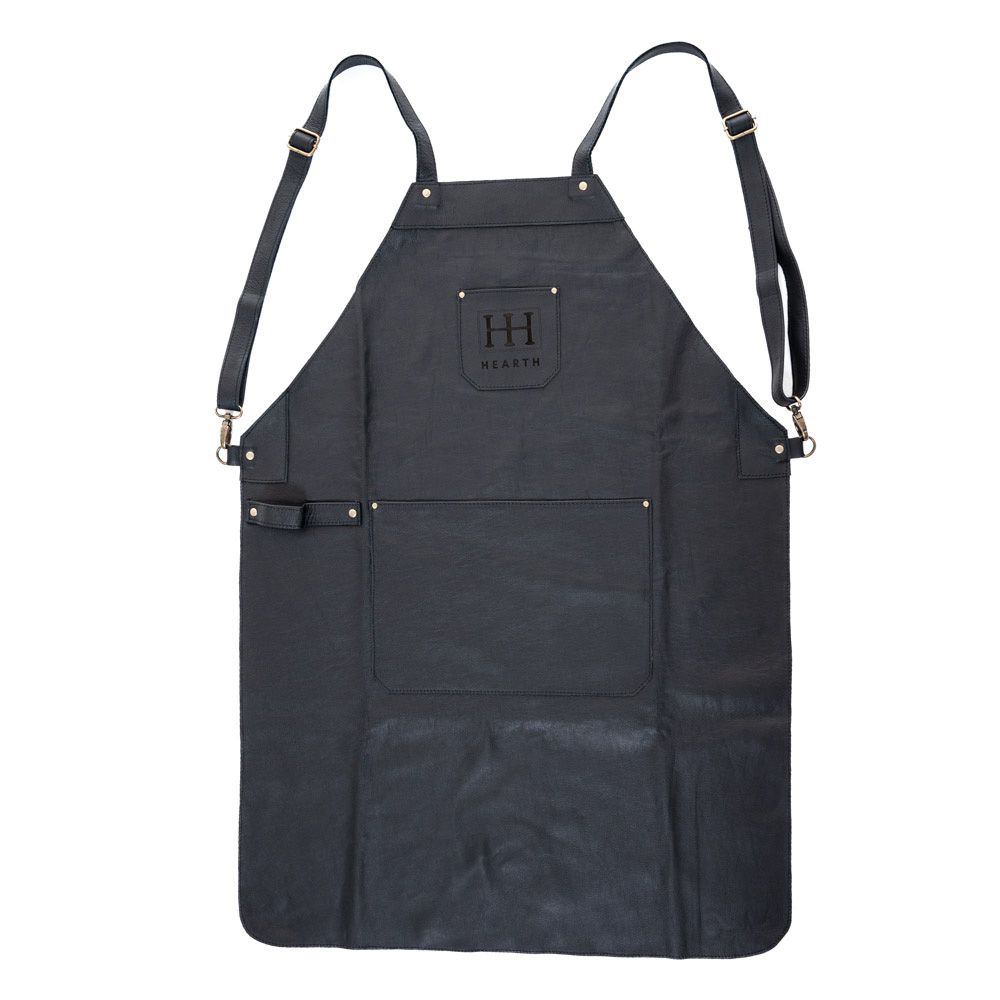 HEARTH Black Leather Full Size Apron Shop Today. Get it Tomorrow