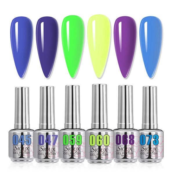 Sioux Electric Vibes Gel Polish Collection - 6 Piece (15ml Each)