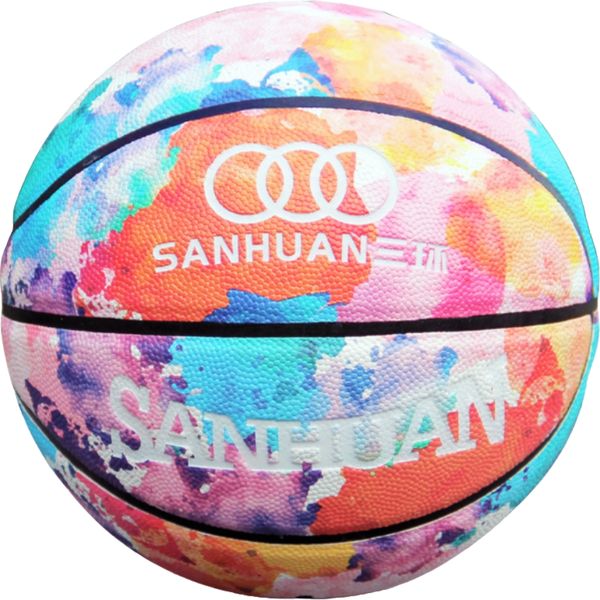 PU Color Ink Basketball-Size 7 Ball