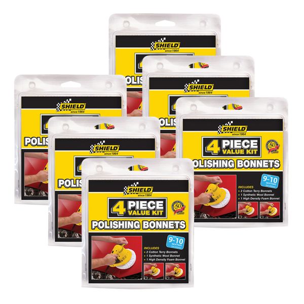 Shield Orbital Polishing Bonnets (4 Piece Value Kit) - 6 Pack