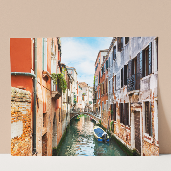 Scenic Canal in Venice Wall Print
