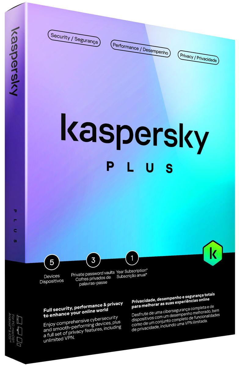 Kaspersky Plus Security 5 Device 1 Year Subscription - Medialess | Shop ...