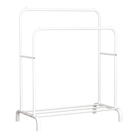 Double Rail Clothing Rack- White