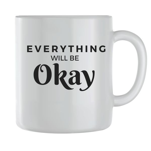 Okay Coffee Mugs for Men Women Trendy Motivational Sayings Graphic Cups 244