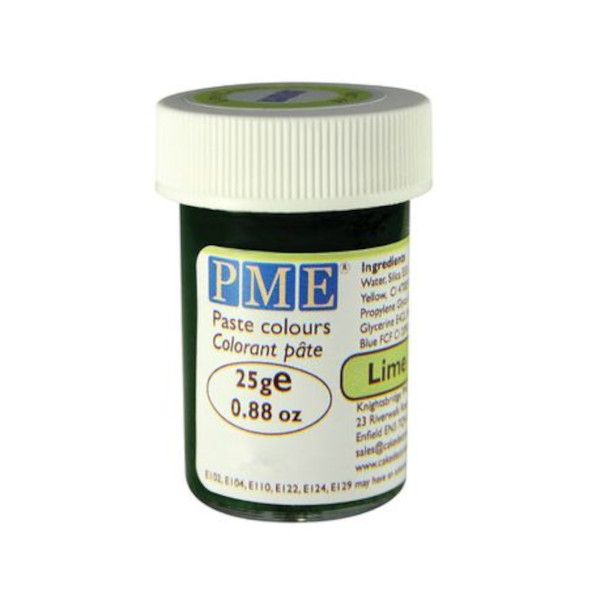 PME - Food Cake Icing Fondant Colouring Paste Gel - 25g Pot Lime Crush Green