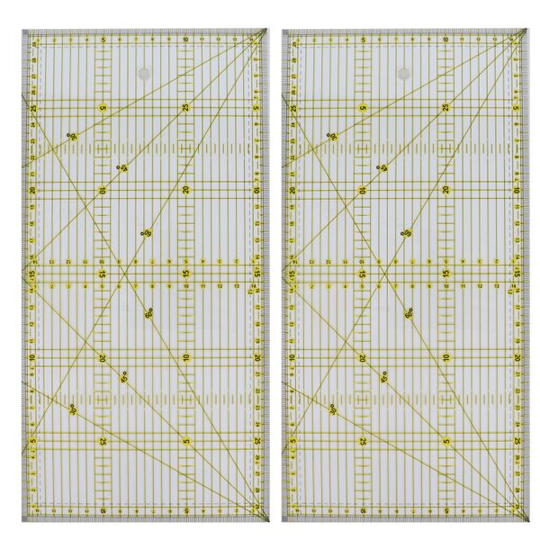 2Piece Acrylic Quilting Rulers for Seam Allowances
