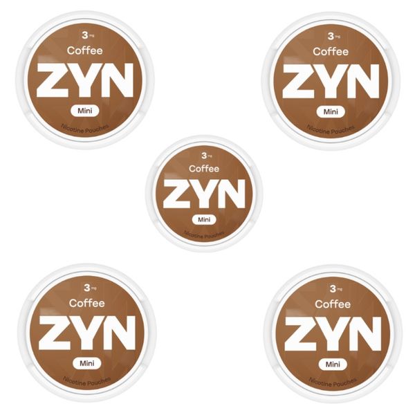 Zyn Mini Nicotine Pouches - Coffee 3mg - 5 Pack (75 Pouches)
