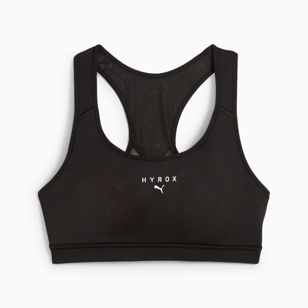 Puma Women's X Hyrox Mid Impact Tech Training Sports Bra - Black