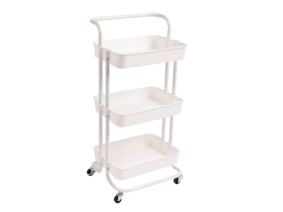 3 Tier Rolling Storage Trolley for Kitchen, Bathroom, Office, Workshop ...