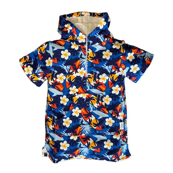 Kids Zip Hooded Towel / Swim Gown Surfs Up