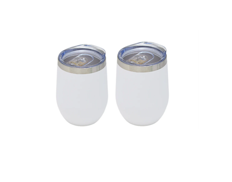 Bulk Pck of 2 Stainless Steel Vacuum Insulated Tumbler Cup With Lid -Black