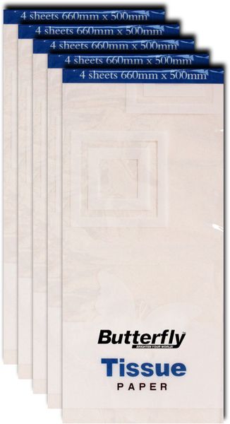 Tissue Paper - 4 Sheets (660X500Mm) White T20 X5