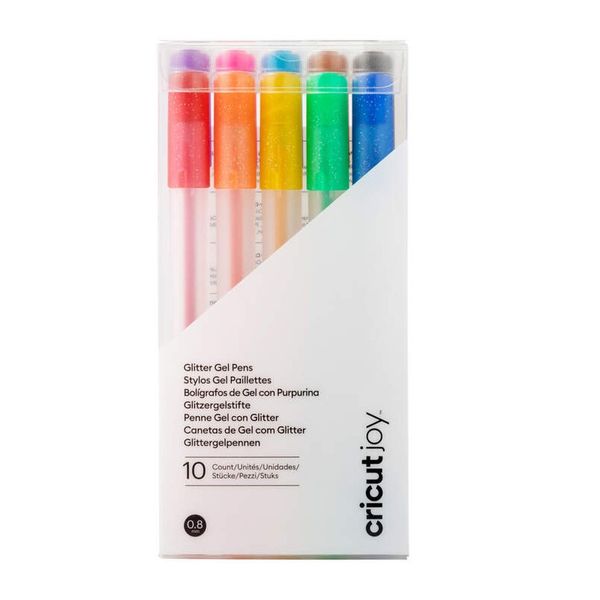 Cricut Joy Glitter Gel Pens 0.8 mm, Rainbow (10 ct)