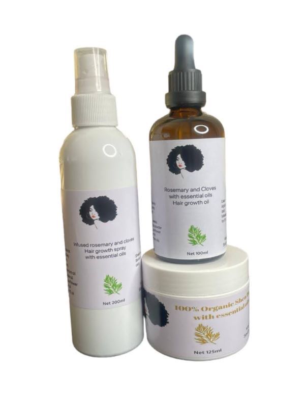 Rosemary, Cloves, Mint and Aloe vera Hair growth set