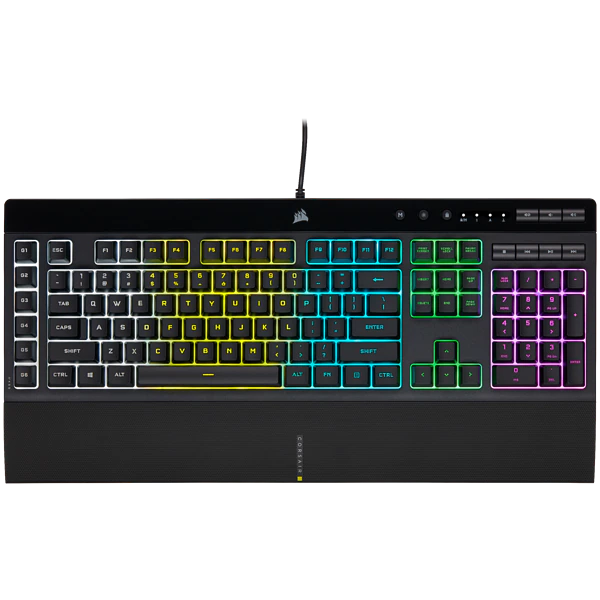 Corsair K55 RGB Gaming Keyboard - IP42 Dust and Water Resistance