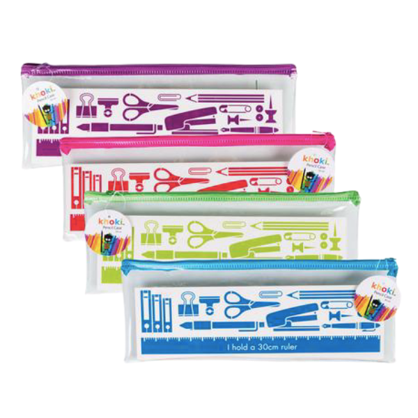 SD Stationary - Clear Pencil Case- Pack Of 4