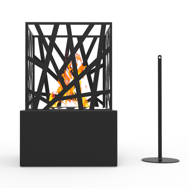 Lifestyle Contemporary Geometric Steel Cut Tabletop Ethanol Burner
